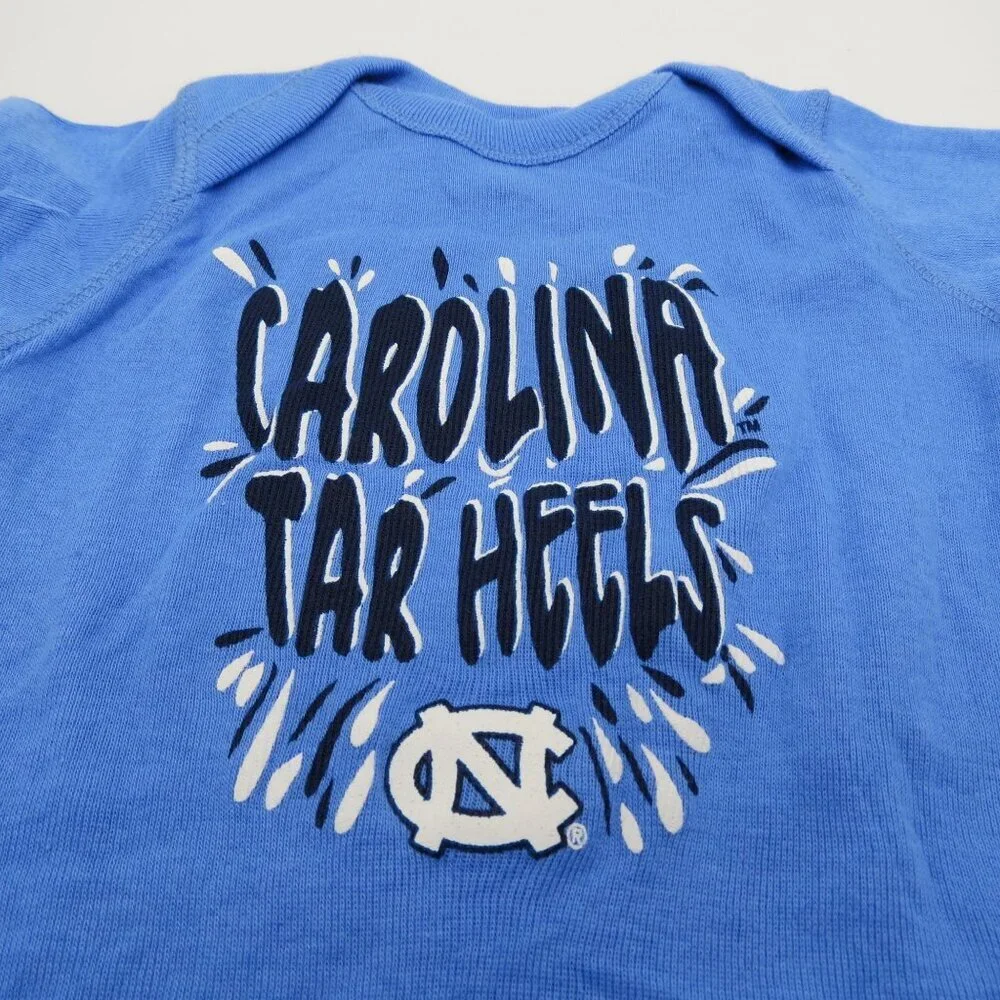 NCAA Carolina Tar Heels 2 Blue Baby 0/3m Bodysuits One Piece UNC Basketball